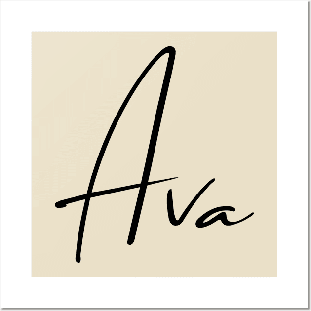 Ava name Wall Art by ryspayevkaisar